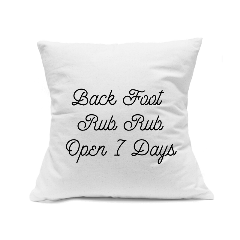 Custom Printed White Canvas Pillowcase with Zipper 18"x18"