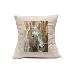 Custom Printed Natural Canvas Pillowcase with Zipper 18"x18"