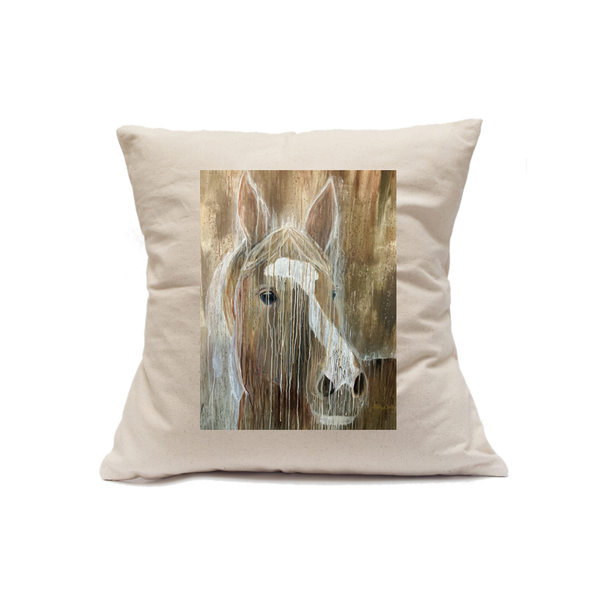 Custom Printed Natural Canvas Pillowcase with Zipper 18"x18"