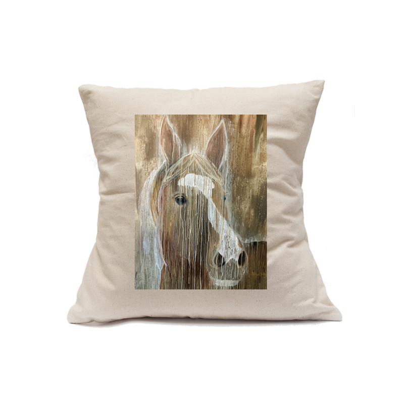 Custom Printed Natural Canvas Pillowcase with Zipper 18"x18"