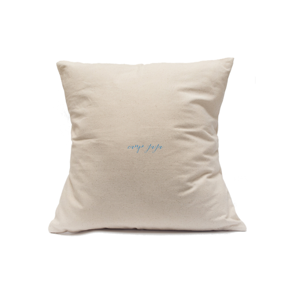 Custom Printed Natural Canvas Pillowcase with Zipper 18"x18"