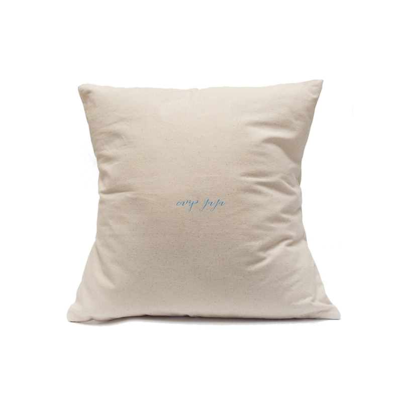 Custom Printed Natural Canvas Pillowcase with Zipper 18"x18"