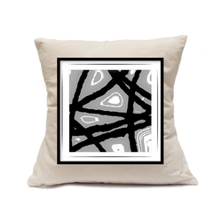 Custom Printed Natural Canvas Pillowcase with Zipper 18"x18"