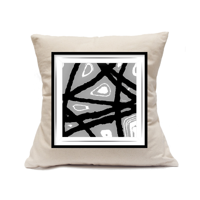 Custom Printed Natural Canvas Pillowcase with Zipper 18"x18"