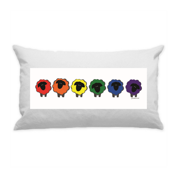 10"x18" White Cotton Canvas Decorative Pillow Case