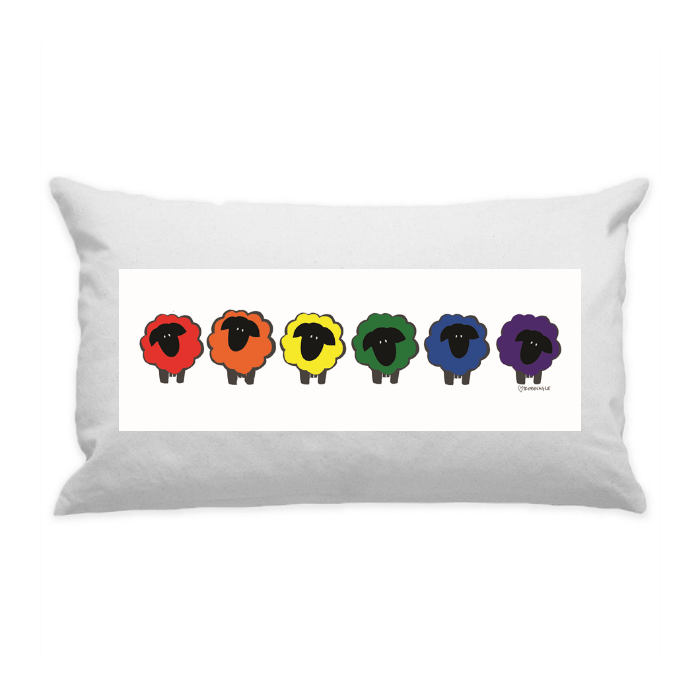 10"x18" White Cotton Canvas Decorative Pillow Case