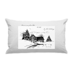10"x18" White Cotton Canvas Decorative Pillow Case