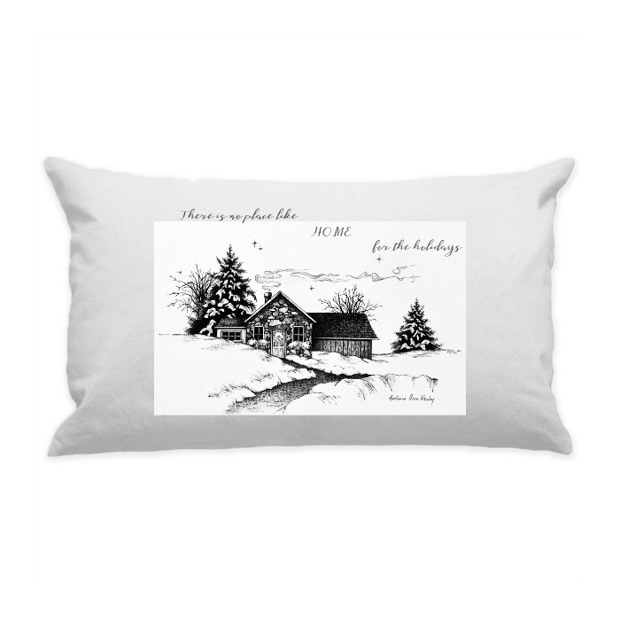 10"x18" White Cotton Canvas Decorative Pillow Case