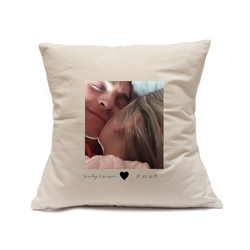 Custom Printed Natural Canvas Pillowcase with Zipper 18"x18"