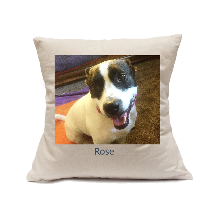 Custom Printed Natural Canvas Pillowcase with Zipper 18"x18"