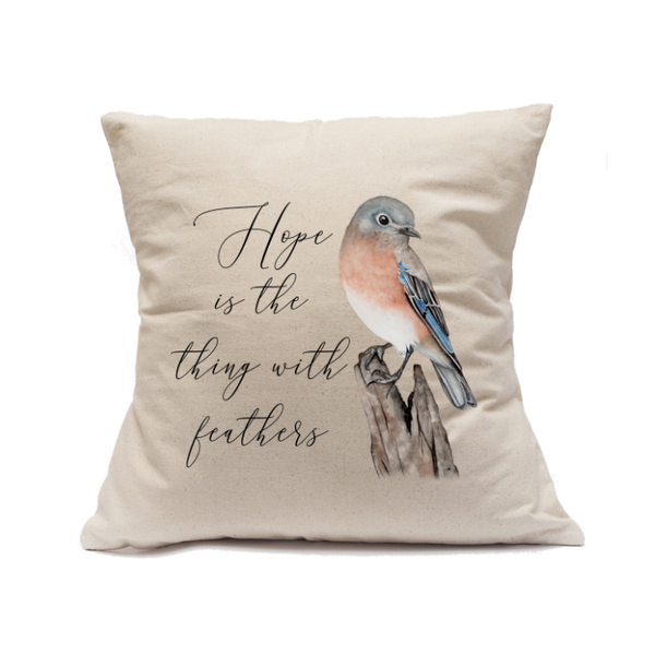 Custom Printed Natural Canvas Pillowcase with Zipper 18"x18"