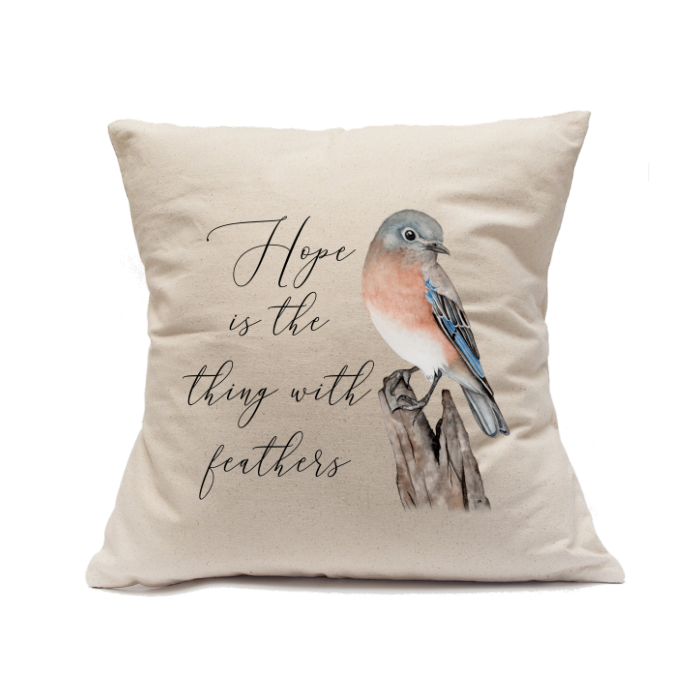 Custom Printed Natural Canvas Pillowcase with Zipper 18"x18"