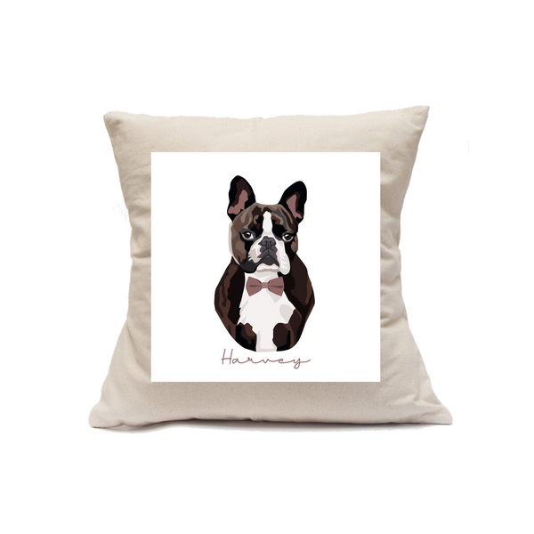 Custom Printed Natural Canvas Pillowcase with Zipper 18"x18"