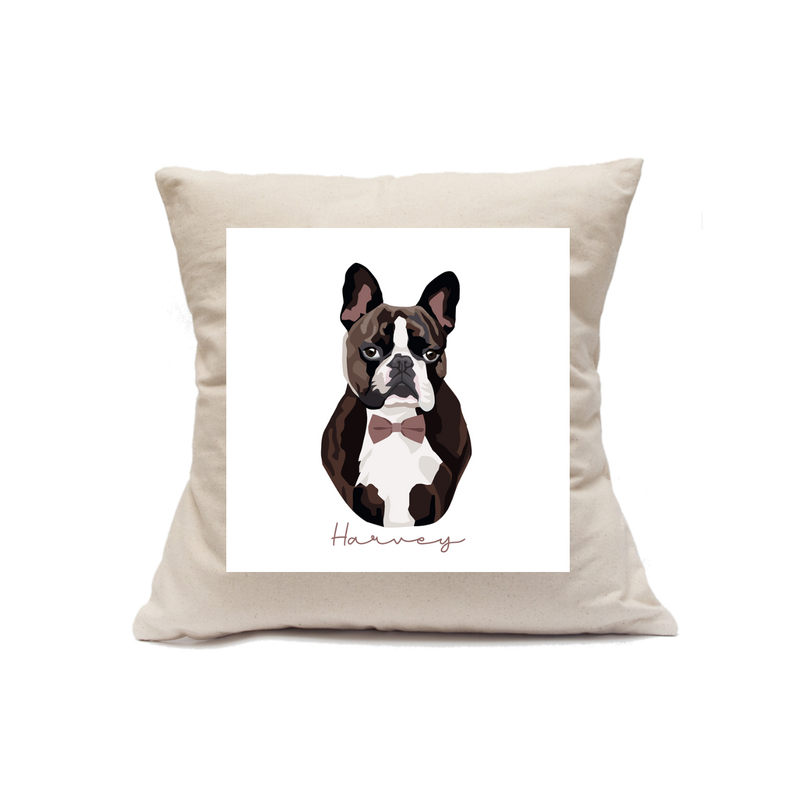 Custom Printed Natural Canvas Pillowcase with Zipper 18"x18"