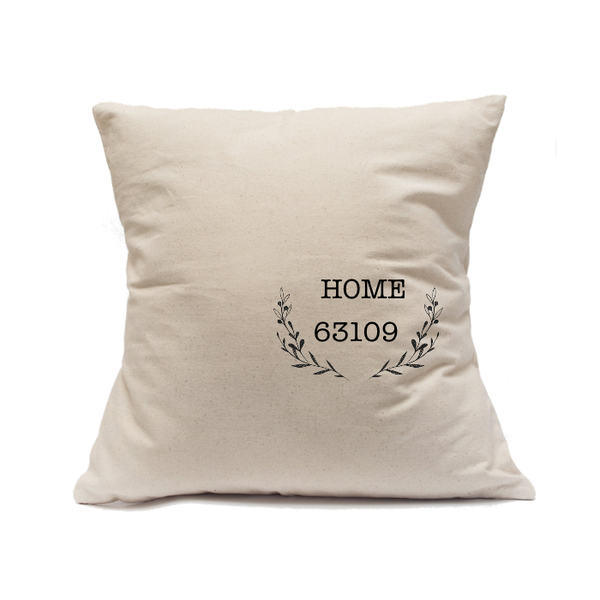 Custom Printed Natural Canvas Pillowcase with Zipper 18"x18"