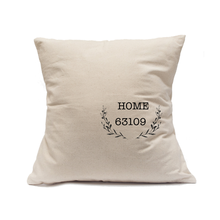 Custom Printed Natural Canvas Pillowcase with Zipper 18"x18"