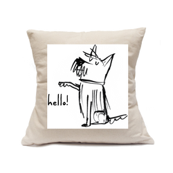 Custom Printed Natural Canvas Pillowcase with Zipper 18"x18"