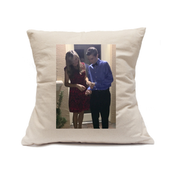 Custom Printed Natural Canvas Pillowcase with Zipper 18"x18"