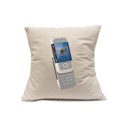 Custom Printed Natural Canvas Pillowcase with Zipper 18"x18"