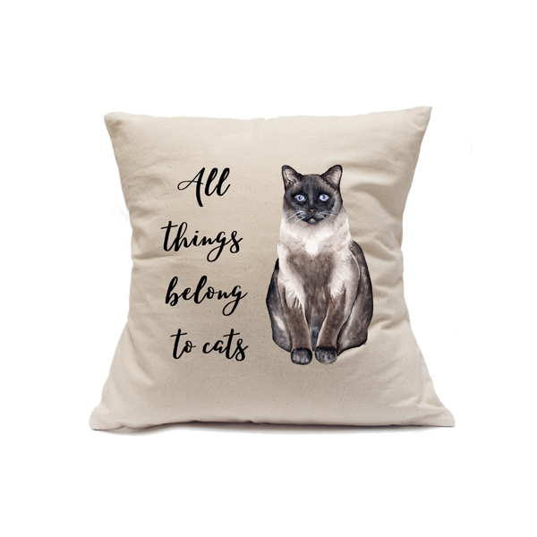 Custom Printed Natural Canvas Pillowcase with Zipper 18"x18"