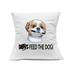 Custom Printed White Canvas Pillowcase with Zipper 18"x18"