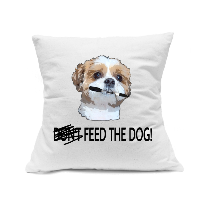 Custom Printed White Canvas Pillowcase with Zipper 18"x18"