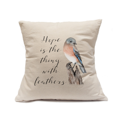 Custom Printed Natural Canvas Pillowcase with Zipper 18"x18"