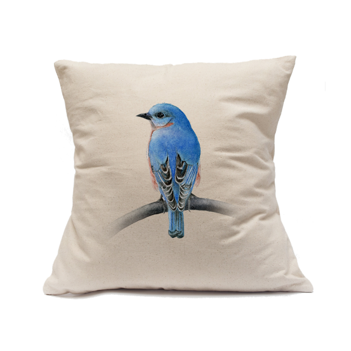 Custom Printed Natural Canvas Pillowcase with Zipper 18"x18"