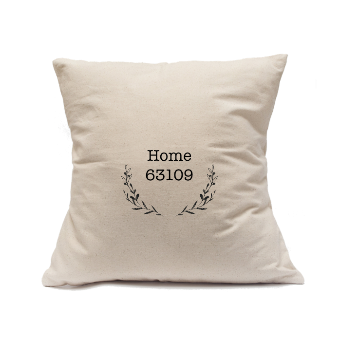 Custom Printed Natural Canvas Pillowcase with Zipper 18"x18"