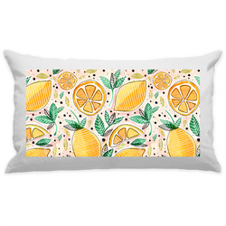 10"x18" White Cotton Canvas Decorative Pillow Case