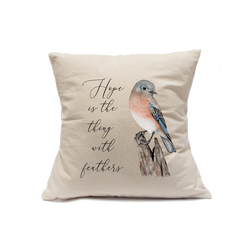 Custom Printed Natural Canvas Pillowcase with Zipper 18"x18"