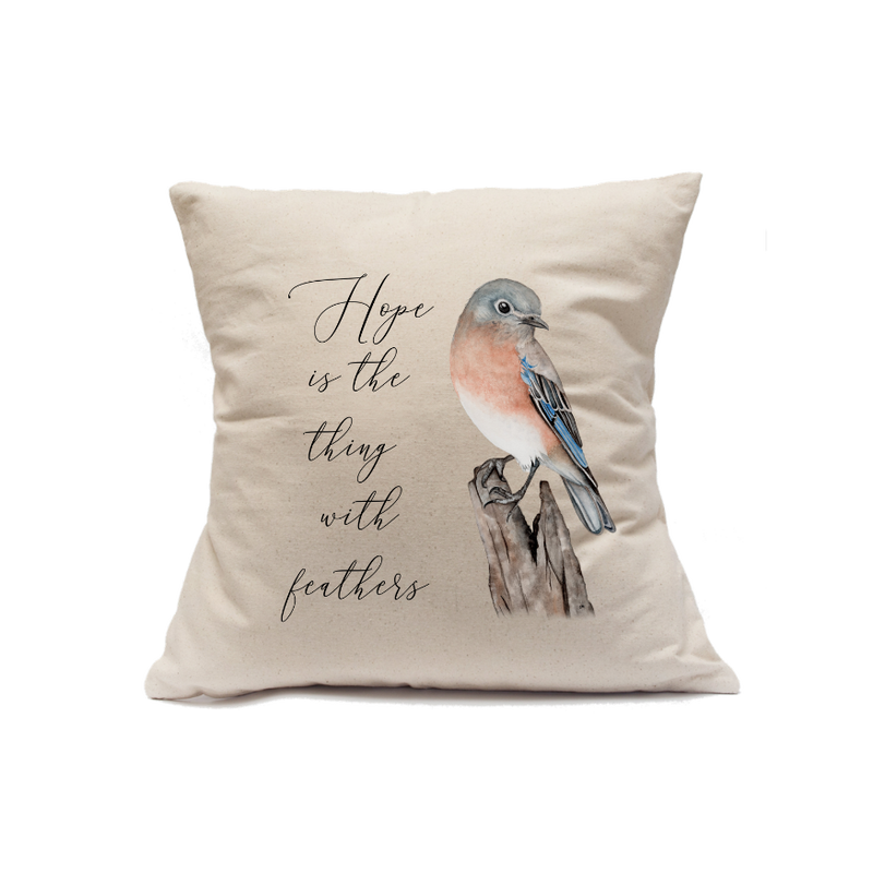 Custom Printed Natural Canvas Pillowcase with Zipper 18"x18"
