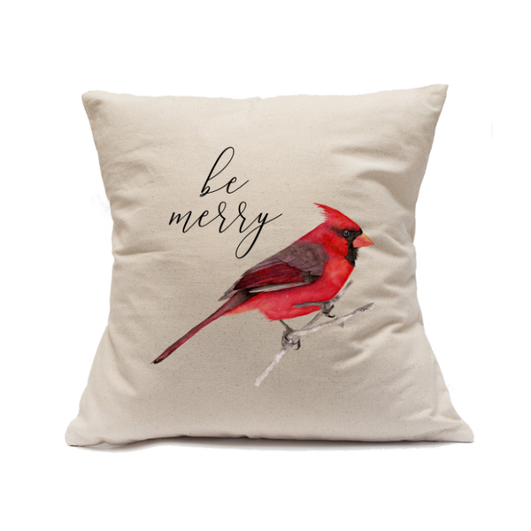 Custom Printed Natural Canvas Pillowcase with Zipper 18"x18"