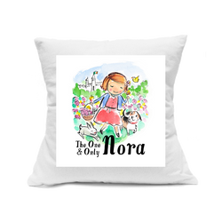 Custom Printed White Canvas Pillowcase with Zipper 18"x18"