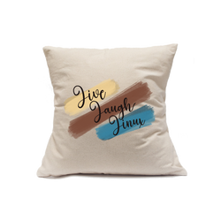 Custom Printed Natural Canvas Pillowcase with Zipper 18"x18"