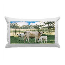 10"x18" White Cotton Canvas Decorative Pillow Case