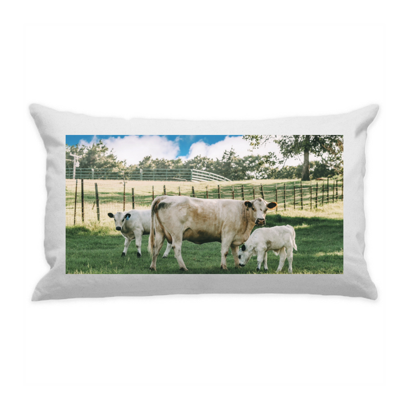 10"x18" White Cotton Canvas Decorative Pillow Case
