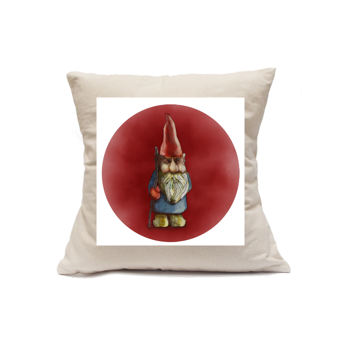 Custom Printed Natural Canvas Pillowcase with Zipper 18"x18"