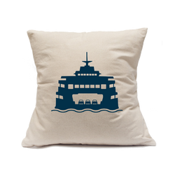 Custom Printed Natural Canvas Pillowcase with Zipper 18"x18"