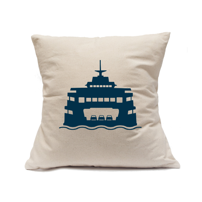 Custom Printed Natural Canvas Pillowcase with Zipper 18"x18"
