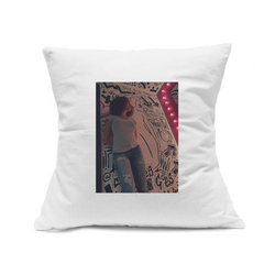 Custom Printed White Canvas Pillowcase with Zipper 18"x18"