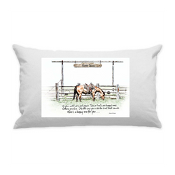 10"x18" White Cotton Canvas Decorative Pillow Case