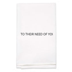 Personalized White Flour Sack Towel