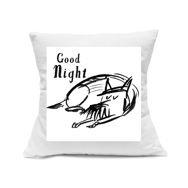 Custom Printed White Canvas Pillowcase with Zipper 18"x18"