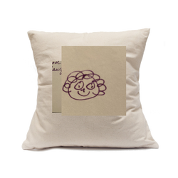 Custom Printed Natural Canvas Pillowcase with Zipper 18"x18"