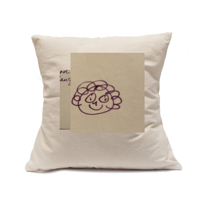 Custom Printed Natural Canvas Pillowcase with Zipper 18"x18"