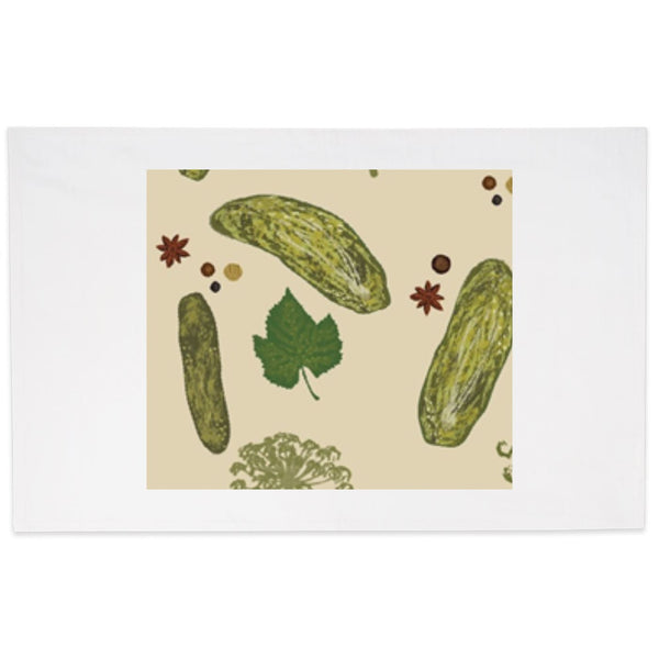 18x28 White Cotton Tea Towel with Hanging Loop