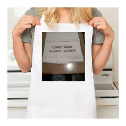 Personalized White Retro Apron with Pocket