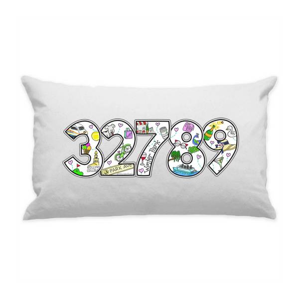 10"x18" White Cotton Canvas Decorative Pillow Case
