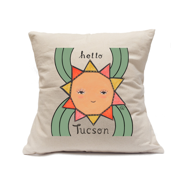 Custom Printed Natural Canvas Pillowcase with Zipper 18"x18"